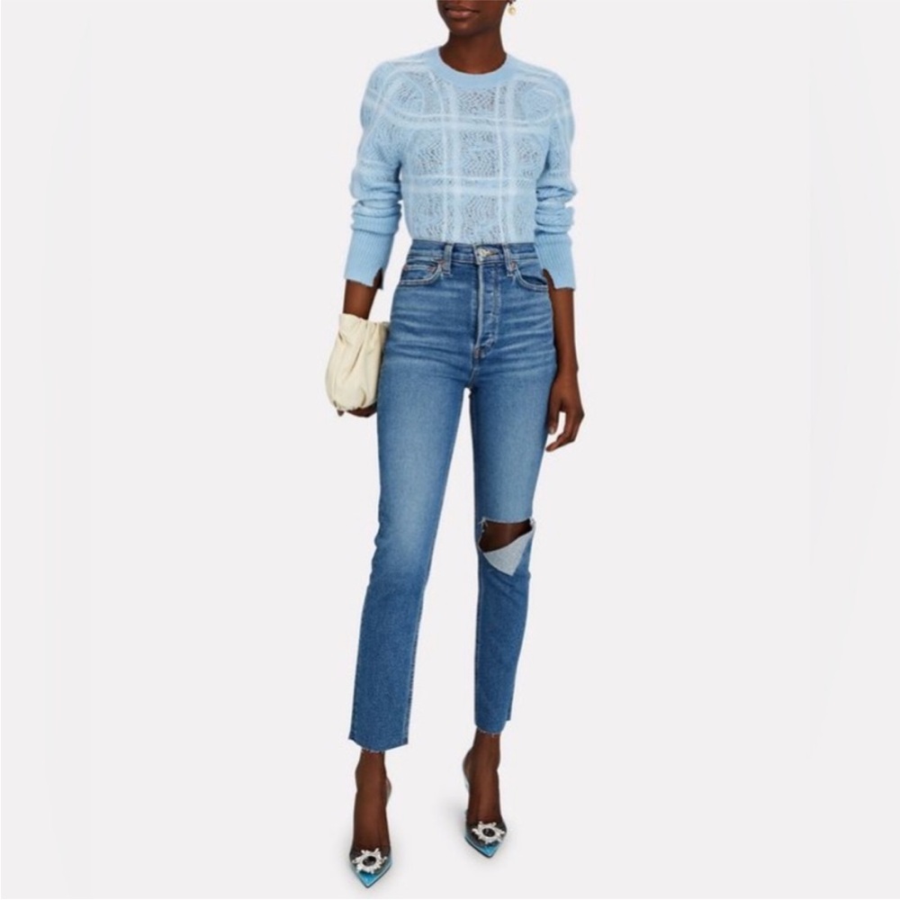 Re/Done Originals 90s Ultra High Rise Skinny Jean in Broken Through Size 24 - Picture 13 of 15